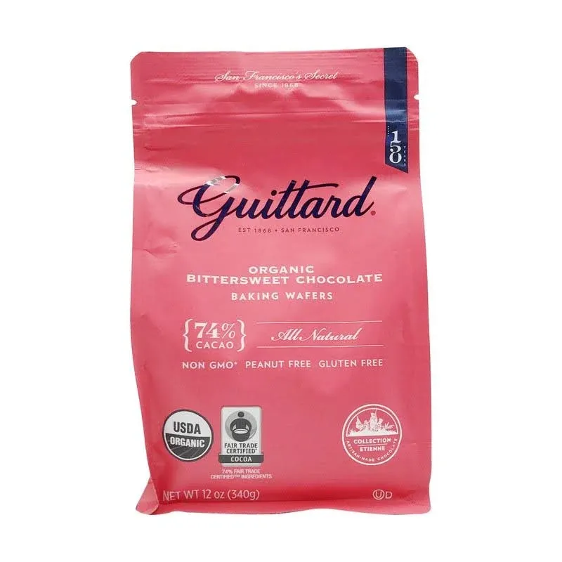 Guittard Baking Wafers Organic Bittersweet Chocolate - 12 Oz