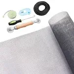 Window Screen Mesh Kit 48&#039;&#039;X118&#039;&#039; Black Screen Door Mesh Repair Kit for Window P