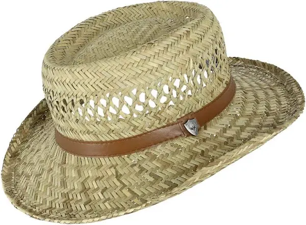 Ascentix Rush Straw Gambler Hat with Wide Brim