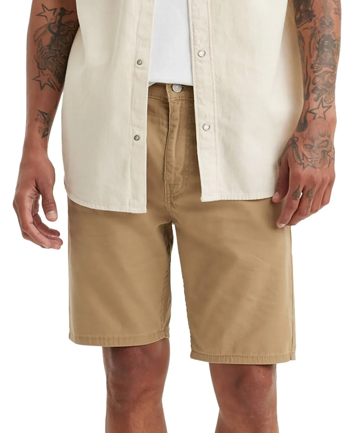 Levi's Men's Flex 412 Slim Fit 5 Pocket 9" Jean Shorts - Natural - Casual Shorts