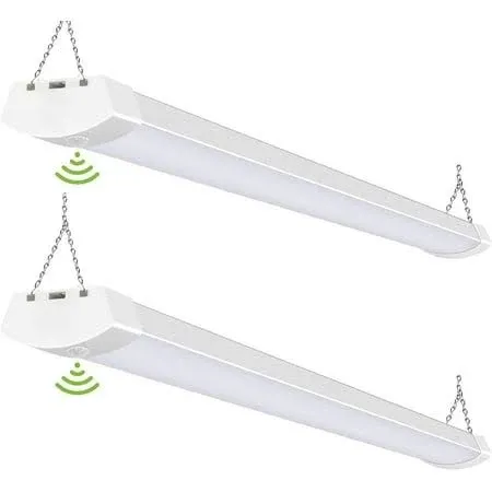 4ft 120W LED Shop Light PIR Motion Sensor 12000LM 5000K Daylight Hanging or Flushmount 