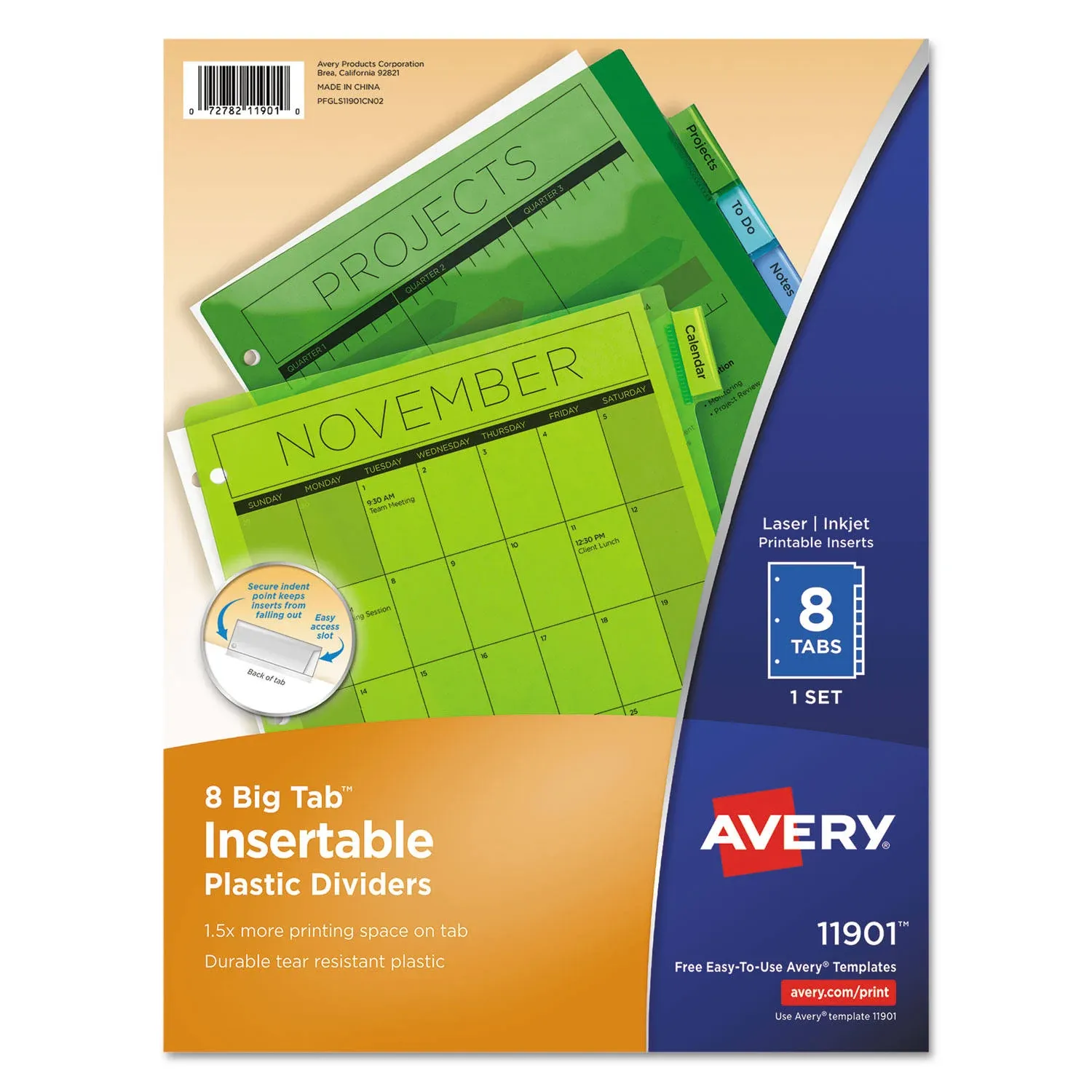 Avery Big Tab Plastic Dividers for Laser and Inkjet Printers