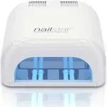 NailStar 36 Watt Professional UV Nail Lamp Nail Dryer for Gel with 120 and 180 Second Timers + 4 x 9W Bulbs Included