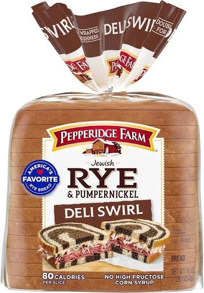 Pepperidge Farm Deli Swirl Rye & Pumpernickel Bread