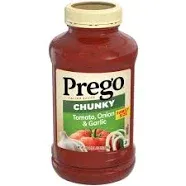 Prego Chunky Garden Tomato, Onion, & Garlic Pasta Sauce