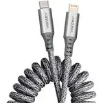 Ventev ChargeSync Helix Coiled USB C to Apple Lightning Cable