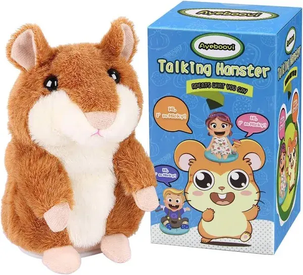 Ayeboovi Children’s Language Learning Toy Hamster, Repeats What You Say, NIB !