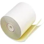 PM Company 07706 Paper Rolls, Two Ply Receipt Rolls, 3" x 90 ft, White/Canary , 50/Carton