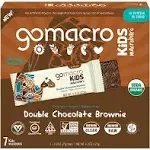 GoMacro - Kids Macrobar Double Chocolate Brownie - Case of 7 - 6.3 oz