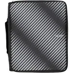 Five Star Zipper Binder, 3 Rings, 2" Capacity, 11 x 8.5, Black/Gray Zebra Print Design