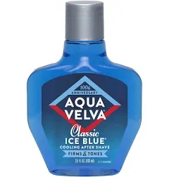 Aqua Velva After Shave, Classic Ice Blue, Soothes, Cools, and Refreshes Skin, 7 Ounce