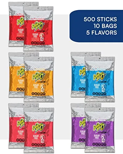 Sqwincher Zero Sugar 20oz Individual Sticks XL Bundle - Assorted Flavors 