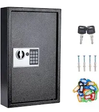 UMEKEN Key Box Wall Mount Position Valet Digital Key Cabinet Lock Box with Code