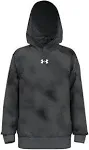 Under Armour Boys' Rival Fleece Printed Hoodie - Medium - Black / White