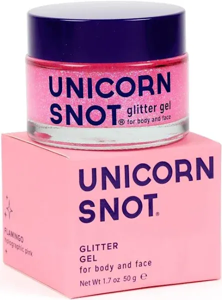 Unicorn Snot Pink Glitter Gel for Face Body and Hair 1.7oz