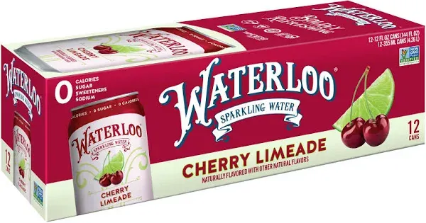 Waterloo Sparkling Water, Grape, 12 fl oz, 24 Pack Cans