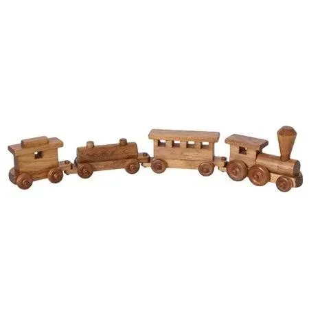 Amishtoybox.com Amish-Made Wooden Toy Train Play Set, 24" Long