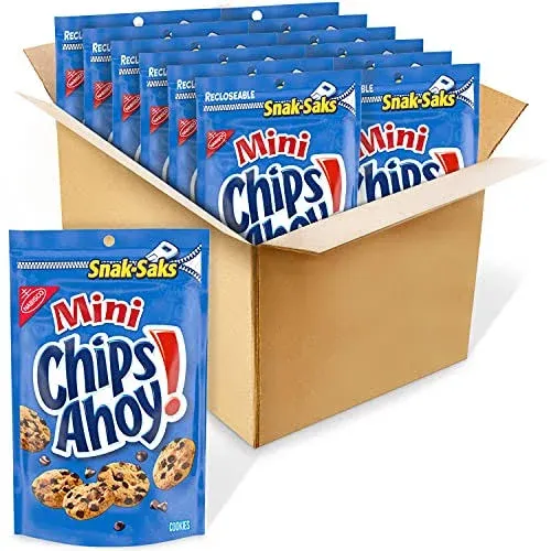 Chips Ahoy! Mini Chocolate Chip Cookies (8-Ounce Snak-Saks, 12-Pack)