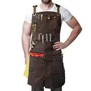 FIGHTECH Work Apron - Heavy Duty Wood Working for Men with Tool Black 