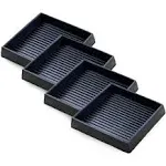 Non Slip Furniture Pads- 3x3 Square Rubber Anti Skid Caster Cups, Leg Coaster...