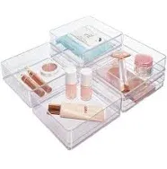 STORi SimpleSort 6-Piece Stackable Clear Drawer Organizer Set All 6&#034; x 6&#034; x 2&#034;