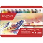 Caran d'Ache Supracolor Soft Aquarelle Pencil Set - Assorted Colors, Set of 30