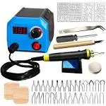 FIRElood LH55-1 Wood Burning Kit,Wood Burning Tool,Digitally Adjustable Temperature Wood Burner Kit,Professional Wood Burner Tool Kit for Adults