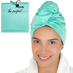 The Perfect Haircare Microfiber Hair Towel Wrap Ultra-Fine Anti-Frizz Turban Off