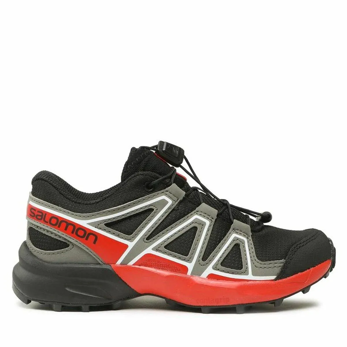 Kids' Salomon Speedcross Shoes 4 Black/Shade/Red