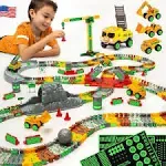 JitteryGit Construction Race Track Site Toy Set