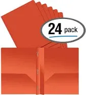 Better Office Products Plastic 2 Pocket Folders with Prongs Heavyweight