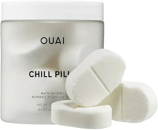 OUAI Chill Pills Bath Bombs JASMINE ROSE 6 x 1.5oz / 42.5g NEW SEALED