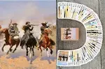 FLONZGIFT Wild West Playing Cards (Poker Deck 54 Cards All Different) Vintage Western Frederick Remington Pioneers Indians Cowboys