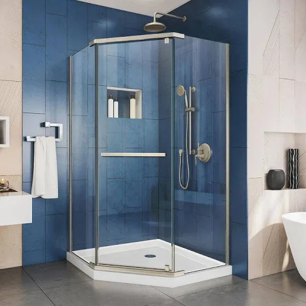 DreamLine Prism 34 1/8 in. x 72 in. Frameless Neo-Angle Pivot Shower