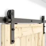 6 Feet Heavy Duty Sturdy Sliding Barn Door Hardware Kit -Smoothly and Quietly -Easy to Install Fit 36" Wide Door Panel (I Shape Hanger)