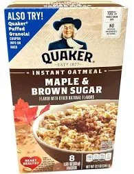 Quaker Instant Oatmeal Maple &amp; Brown Sugar 1.51 Oz 10 Count