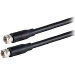 Philips 25 ft (7.6 m) Audio/Video RG6 Coax Cable - Universal - Black - Brand New