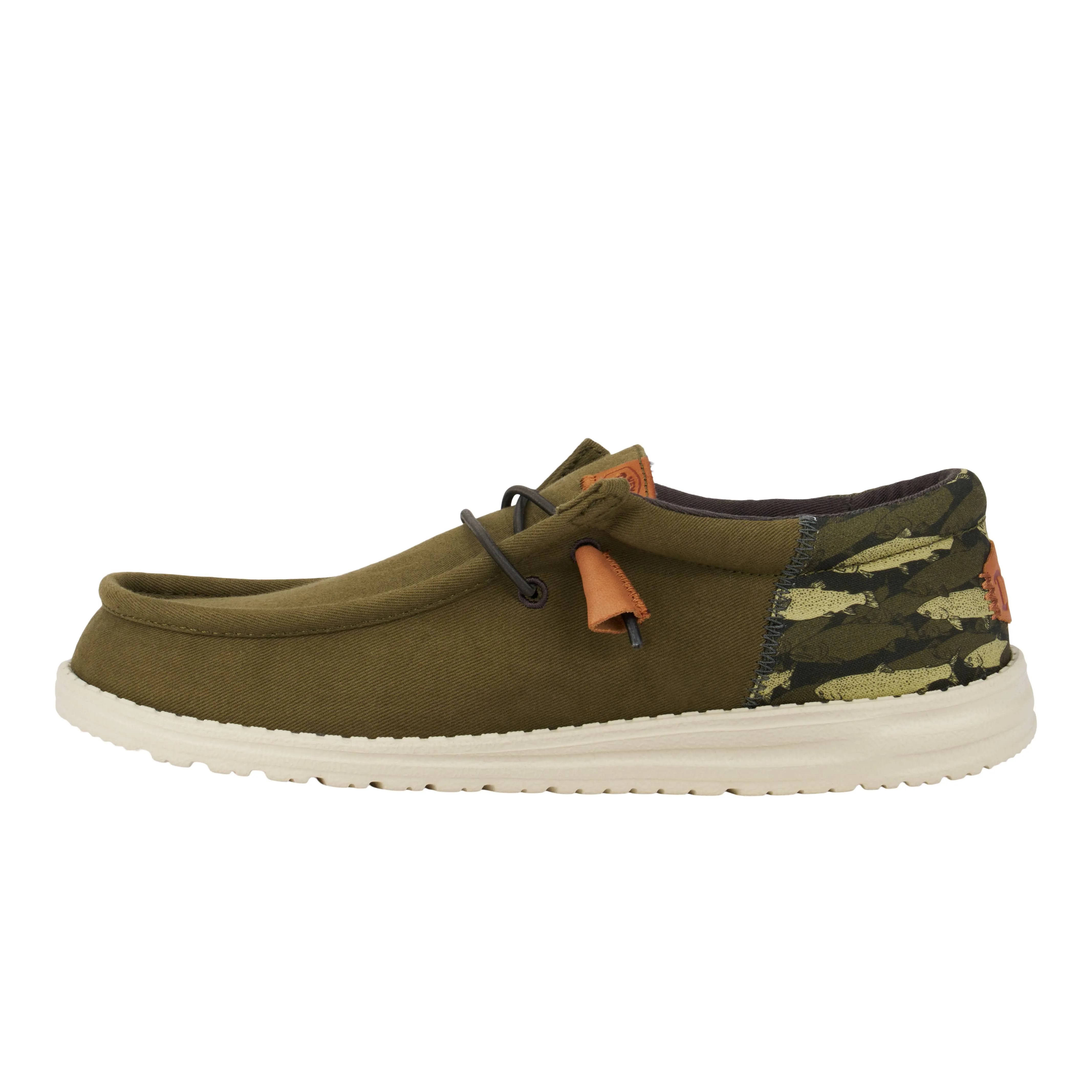 HEYDUDE Wally Fish Camo - Mens Comfortable Slip on Shoes