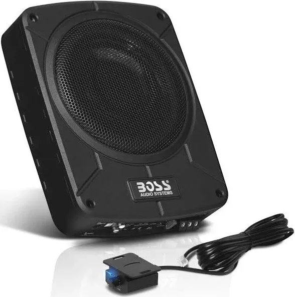 BOSS BAB8 8 Inch 800 Watt Enclosed Amplified Car Subwoofer Box, Black (4 Pack)