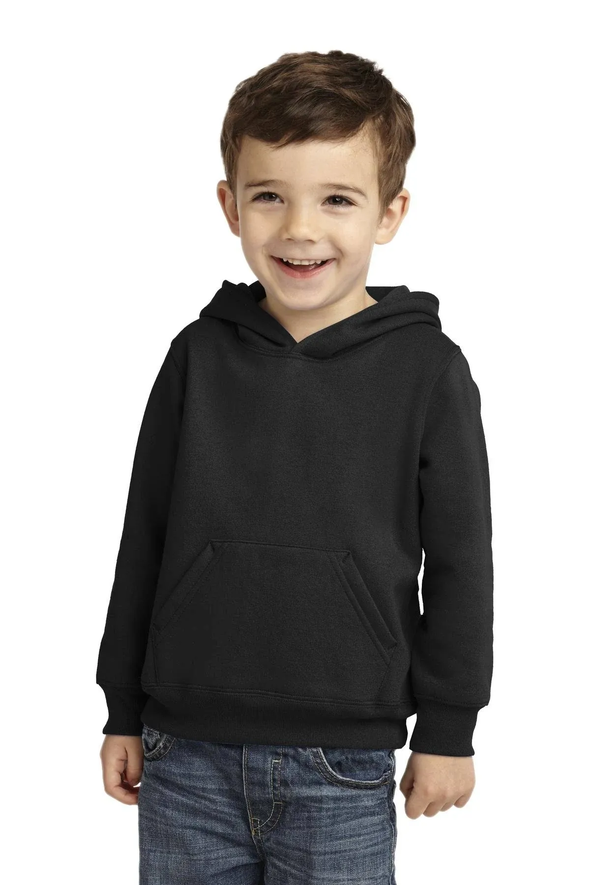 Port & Company CAR78TH Toddler Core Fleece Pullover Hooded Sweatshirt - Jet Black ...