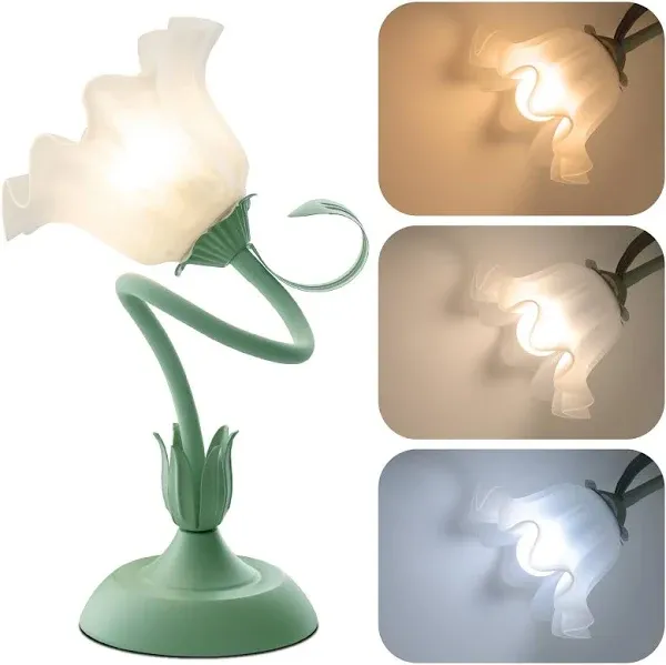 WERFOP Vintage Flower Table Lamp