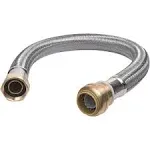 SharkBite 3/4 in. Push X 1 in. D FIP 24 in. Stainless Steel Water Softener Hose