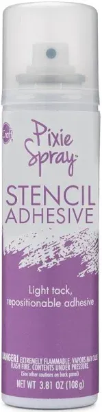 Pixie Spray Stencil Adhesive - Repositionable with Low Tack - 3.81 Ounces