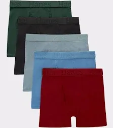 Hanes Ultimate Pure Comfort Little & Big Boys 5 Pack Boxer Briefs, Large, Multiple Colors