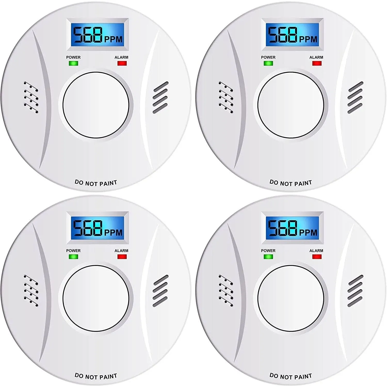 Linsoal Smoke Detector and Carbon Monoxide Detector CO2 Detector Battery Powered ...