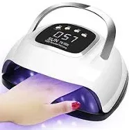 UV Nail Lamp, Dryer 220W Light for Nails with 4 Timers LED Lamp Gel Black