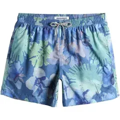 MaaMgic Men's Swim Trunks Quick Dry Fit Performance Surfing Short with Pockets, New-826-flamingo, Medium ( Waist:31 in-33 in )