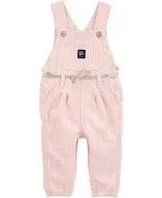 OshKosh B'gosh Baby Girls Denim History Stripe Overalls