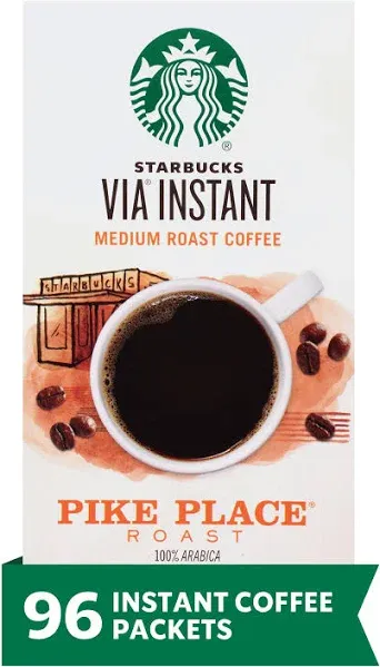 Starbucks Via Instant Pike Place Medium Roast Coffee (0.11 oz, 8 ct)