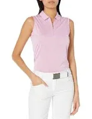 Callaway Women's Golf Quarter Zip Heather Sleeveless Polo Shirt